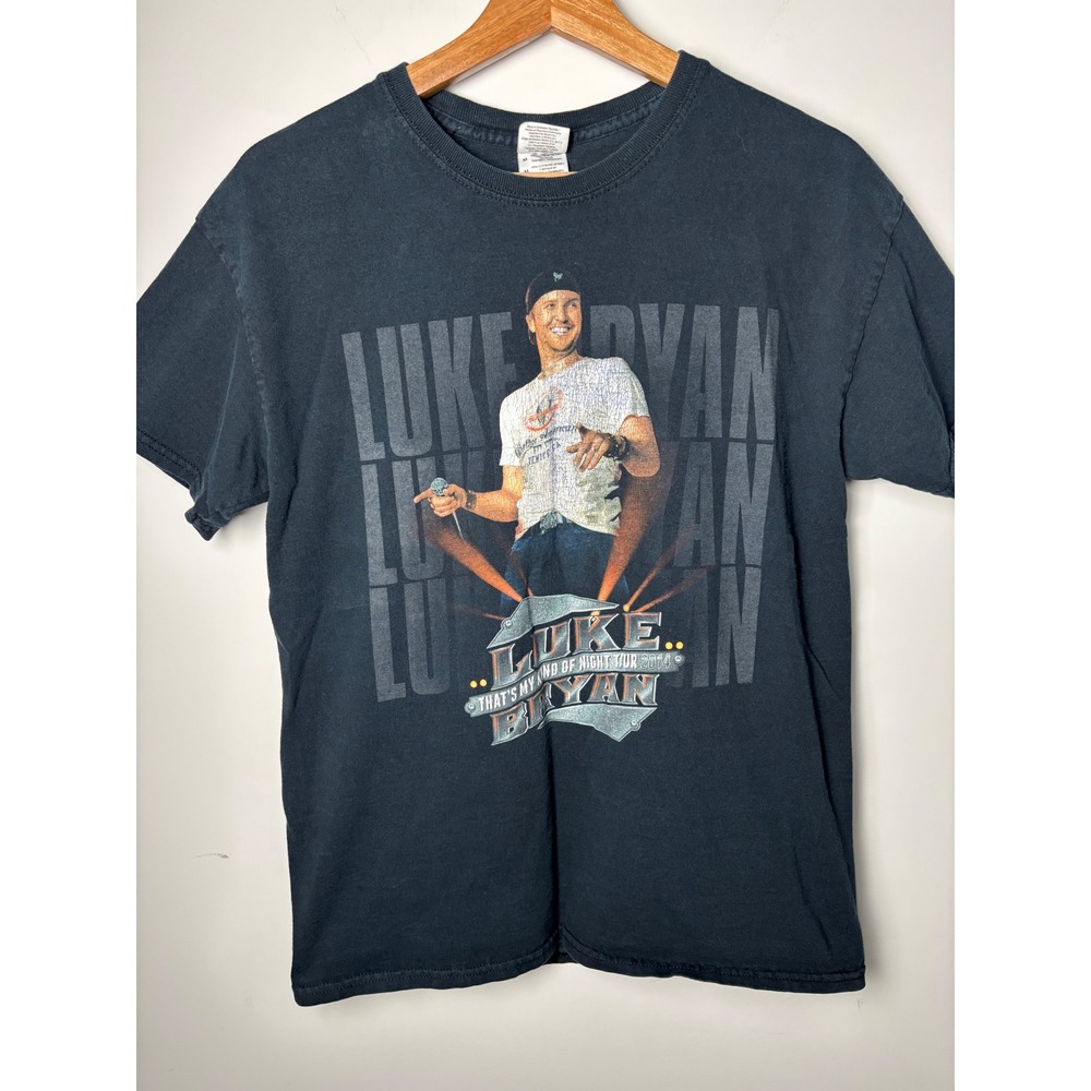 Luke Bryan Thats My Kind of Night Tour 2014 Graphic T-Shirt Black Mens Medium